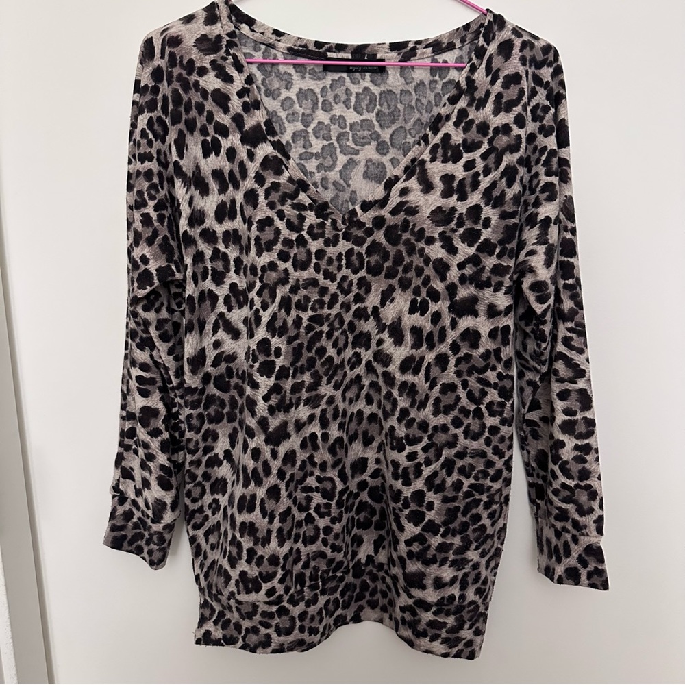 Leopard print tunic from Japan, made in Korea
